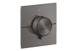 AXOR ShowerSelect ID Thermostat for concealed installation square for 2 functions with integrated security combination according to EN1720 | Brushed Black Chrome  by  AXOR