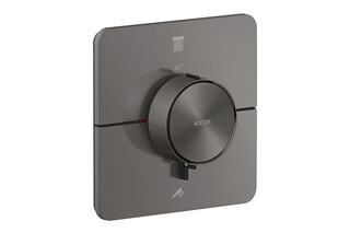 AXOR ShowerSelect ID Thermostat for concealed installation softsquare for 2 functions | Brushed Black Chrome  by  AXOR