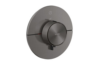 AXOR ShowerSelect ID Thermostat for concealed installation round for 1 function | Brushed Black Chrome  by  AXOR