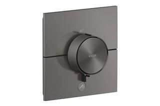 AXOR ShowerSelect ID Thermostat HighFlow for concealed installation square for 1 function and additional outlet | Brushed Black Chrome  by  AXOR
