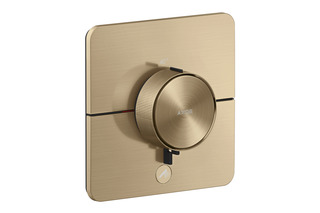 AXOR ShowerSelect ID Thermostat HighFlow for concealed installation SoftSquare for 1 function and additional outlet | Brushed Bronze  by  AXOR