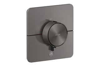 AXOR ShowerSelect ID Thermostat HighFlow for concealed installation SoftSquare for 1 function and additional outlet | Brushed Black Chrome  by  AXOR