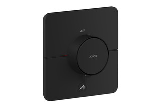 AXOR ShowerSelect ID Thermostat HighFlow for concealed installation SoftSquare for 1 function and additional outlet | Matt black  by  AXOR