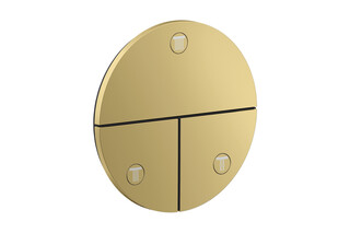 AXOR ShowerSelect ID Valve for concealed installation round for 3 functions | Polished Gold Optic  by  AXOR