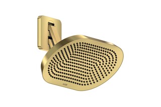 AXOR ShowerSphere Overhead shower 370/220 2jet EcoSmart with adjustable shower arm I Polished Gold Optic  by  AXOR