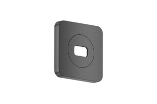 AXOR ShowerSphere Escutcheon 120/120 softsquare I Brushed Black Chrome  by  AXOR