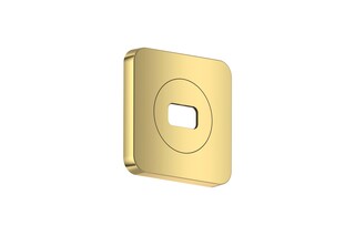 AXOR ShowerSphere Escutcheon 120/120 softsquare I Polished Gold Optic  by  AXOR