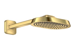AXOR Showerphere Overhead shower 250/160 1jet EcoSmart+ with shower arm I Polished Gold Optic  by  AXOR