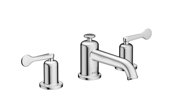 AXOR Archivio 3-Loch Waschtischarmatur 30 mit Hebelgriffen und Zugstangen-Ablaufgarnitur