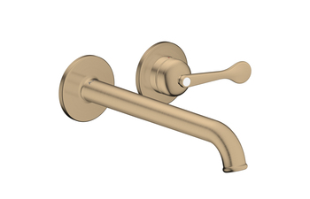AXOR Archivio Einhebel-Waschtischmischer Unterputz für Wandmontage mit Auslauf 220 mm | Brushed Bronze