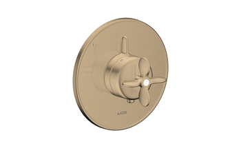 AXOR Archivio Thermostat Unterputz für 1 Verbraucher mit Kreuzgriff | Brushed Bronze