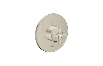 AXOR Archivio Thermostat Unterputz für 1 Verbraucher mit Kreuzgriff | Brushed Nickel