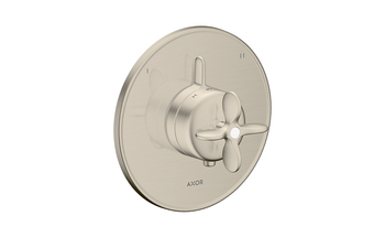 AXOR Archivio Thermostat Unterputz für 2 Verbraucher mit Kreuzgriff | Brushed Nickel
