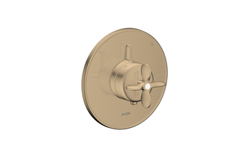 AXOR Archivio Thermostat Unterputz für 2 Verbraucher mit Kreuzgriff und integrierter Sicherungskombi nach EN1718 | Brushed Bronze