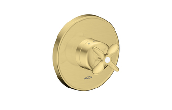 AXOR Archivio Thermostat Unterputz mit Kreuzgriff | Brushed Brass