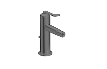 AXOR Archivio Einhebel-Bidetmischer mit Zugstangen-Ablaufgarnitur | Brushed Black Chrome