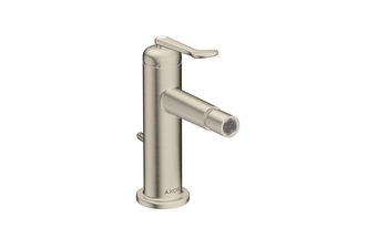 AXOR Archivio Einhebel-Bidetmischer mit Zugstangen-Ablaufgarnitur | Brushed Nickel