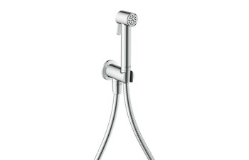 AXOR Bidette Showers Bidette Handbrause 1jet rund für Kaltwasser mit Brausehalter und Brauseschlauch 1,25 m