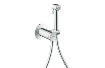 AXOR Bidette Showers Bidette Handbrause 1jet rund für Mischwasser mit Brausehalter und Brauseschlauch 1,25 m
