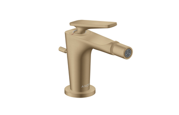 AXOR Citterio C Einhebel-Bidetmischer mit Zugstangen-Ablaufgarnitur | Brushed Bronze
