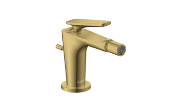 AXOR Citterio C Einhebel-Bidetmischer mit Zugstangen-Ablaufgarnitur | Polished Gold Optic