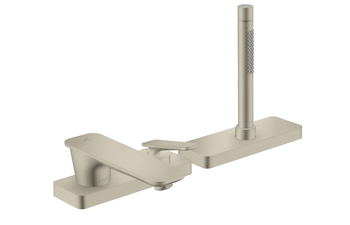 AXOR Citterio C 3-Loch Einhebel-Wannenrandmischer mit sBox | Brushed Nickel