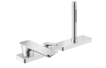 AXOR Citterio C 3-Loch Einhebel-Wannenrandmischer mit sBox - Cubic cut