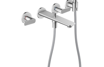 AXOR Citterio C 3-Loch Wannenmischer Unterputz für Wandmontage mit Handbrause - Cubic cut