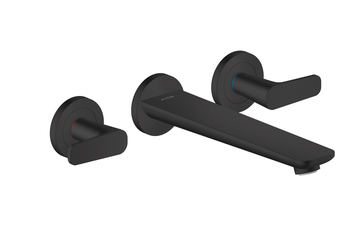 AXOR Citterio C 3-Loch Wannenarmatur Unterputz für Wandmontage | Mattschwarz