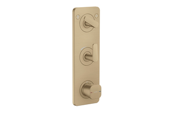 AXOR Citterio C Thermostatmodul 380/120 Unterputz mit Platte für 2 Verbraucher | Brushed Bronze