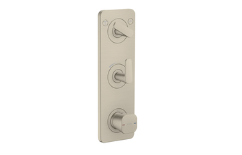 AXOR Citterio C Thermostatmodul 380/120 Unterputz mit Platte für 2 Verbraucher | Brushed Nickel
