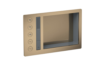 AXOR Incava Shower system 600/390 with thermostat for 3 functions | Brushed Black Chrome