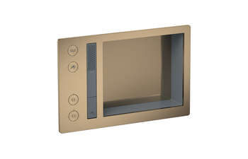 AXOR Incava Shower system 600/390 with thermostat for 2 functions | Brushed Black Chrome