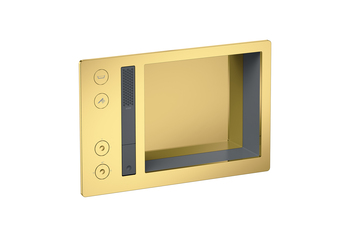 AXOR Incava Shower system 600/390 with thermostat for 2 functions | Polished Gold Optic