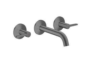 AXOR One 3-hole basin mixer for concealed installation wall-mounted with spout 160 mm and lever handles I Brushed Black Chrome