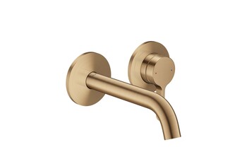 AXOR One Single basin mixer for concealed installation wall-mounted with lever handle and spout 160 mm I Brushed Bronze
