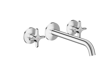 AXOR One 3-hole bath mixer for concealed installation wall-mounted with cross handles