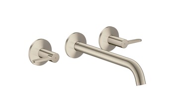 AXOR One 3-hole bath mixer for concealed installation wall-mounted with lever handles I Brushed Nickel