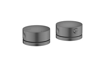 AXOR One 2-hole rim mounted thermostatic bath mixer I Brushed Black Chrome