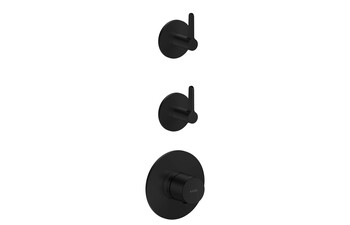AXOR One Thermostatic module for concealed installation for 2 functions with lever handle I Matt Black