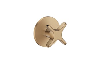 AXOR One Shut-off valve for concealed installation with cross handle I Brushed Bronze