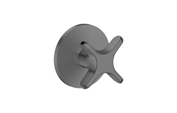 AXOR One Shut-off valve for concealed installation with cross handle I Brushed Black Chrome