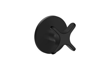 AXOR One Shut-off valve for concealed installation with cross handle I Matt Black