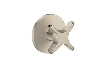 AXOR One Shut-off valve for concealed installation with cross handle I Brushed Nickel
