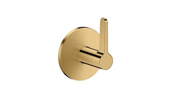 AXOR One Shut-off valve for concealed installation with lever handle I Polished Gold Optic