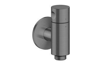 AXOR One Wall outlet stop with shut-off valve I Brushed Black Chrome