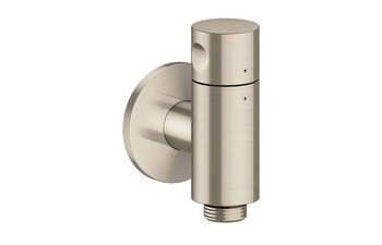 AXOR One Wall outlet stop with shut-off valve I Brushed Nickel