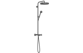 AXOR One Showerpipe with thermostat and overhead shower 280 1jet EcoSmart I Brushed Black Chrome