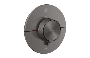 AXOR ShowerSelect ID Thermostat for concealed installation round for 2 functions | Brushed Black Chrome
