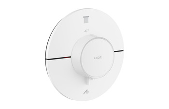 AXOR ShowerSelect ID Thermostat for concealed installation round for 2 functions | Matt white